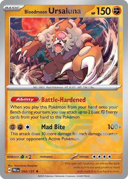 Bloodmoon Ursaluna (Master Ball Pattern) - SV Prismatic Evolutions - Holofoil - Near Mint (NM)