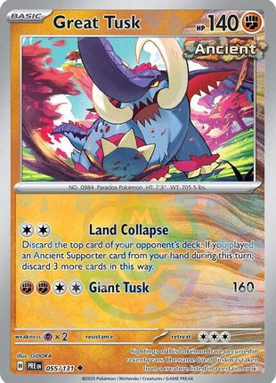 Great Tusk (Master Ball Pattern) - SV Prismatic Evolutions - Holofoil - Near Mint (NM)