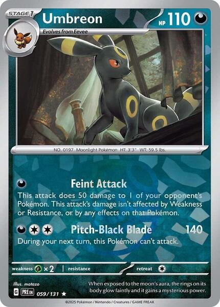 Umbreon (Master Ball Pattern) - SV Prismatic Evolutions - Holofoil - Near Mint (NM)