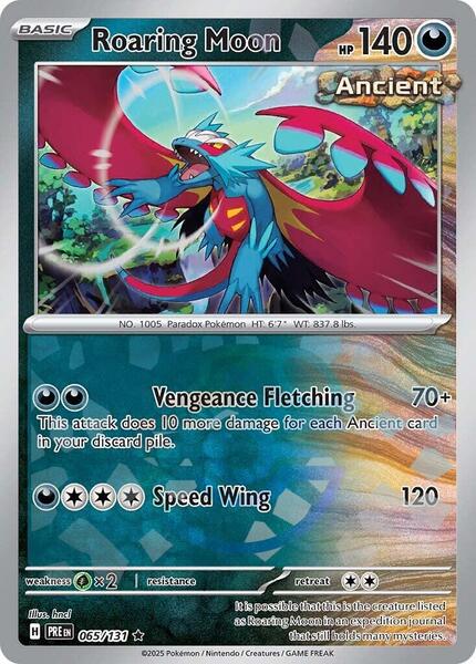 Roaring Moon (Master Ball Pattern) - SV Prismatic Evolutions - Holofoil - Near Mint (NM)