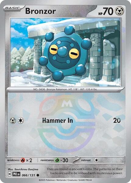 Bronzor (Master Ball Pattern) - SV Prismatic Evolutions - Holofoil - Near Mint (NM)