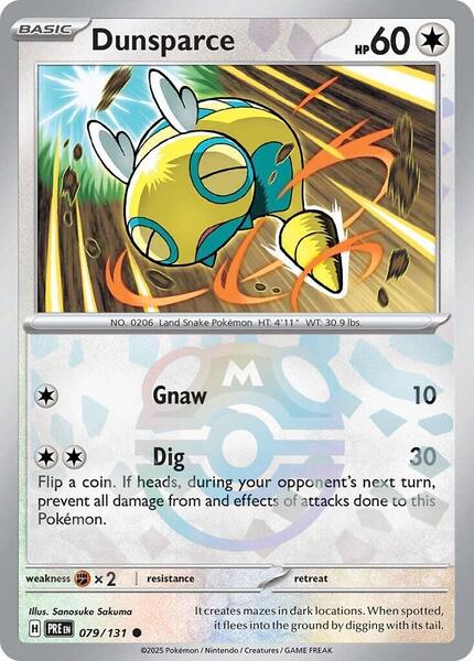 Dunsparce (Master Ball Pattern) - SV Prismatic Evolutions - Holofoil - Near Mint (NM)