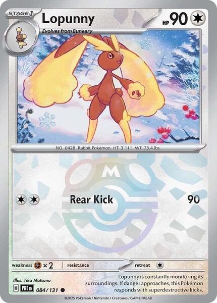 Lopunny (Master Ball Pattern) - SV Prismatic Evolutions - Holofoil - Near Mint (NM)