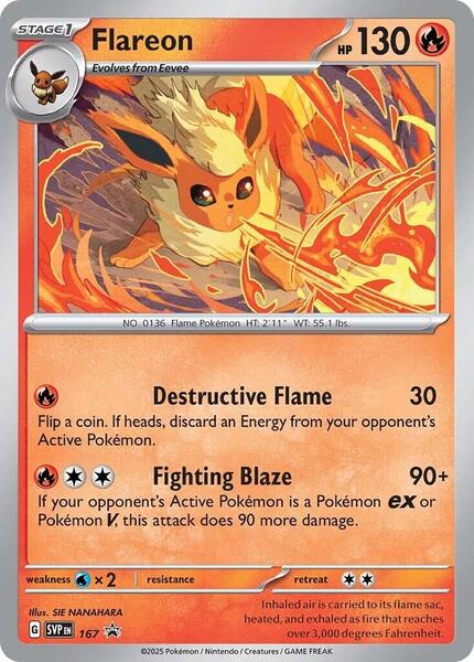 Flareon - 167 (Cosmos Holo) - SV Scarlet and Violet Promo Cards - Holofoil - Near Mint (NM)