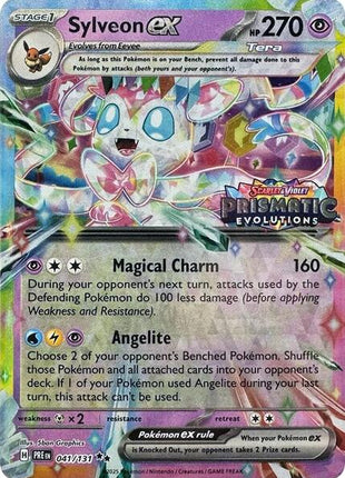 Sylveon ex - 041/131 (Prismatic Evolutions Stamp) - Miscellaneous Cards and Products - Holofoil - Near Mint (NM)