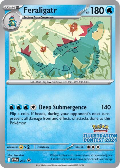 Feraligatr - 213 (Illustration Contest 2024) - SV Scarlet and Violet Promo Cards - Near Mint (NM)