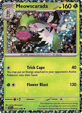 Meowscarada - 015/198 (Sparkle Holo) - Miscellaneous Cards and Products - Holofoil - Near Mint (NM)