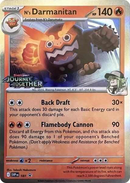 N's Darmanitan - 181 (Prerelease) - SV Scarlet and Violet Promo Cards - Holofoil - Near Mint (NM)