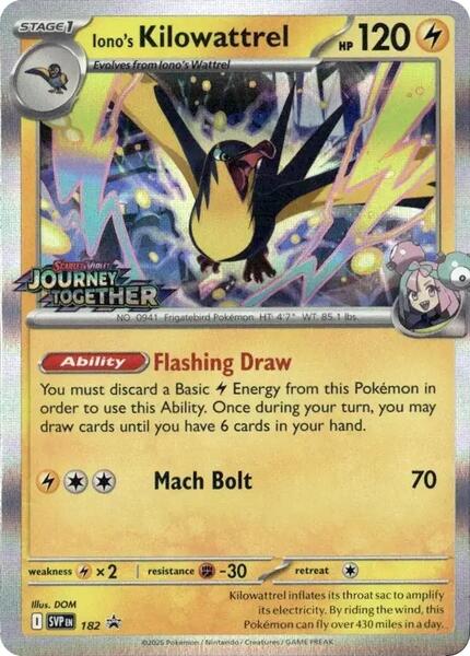 Iono's Kilowattrel - 182 (Prerelease) - SV Scarlet and Violet Promo Cards - Holofoil - Near Mint (NM)
