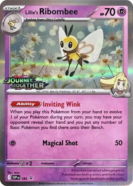 Lillie's Ribombee - 183 (Prerelease) - SV Scarlet and Violet Promo Cards - Holofoil - Lightly Played (LP)