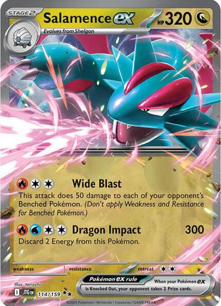 Salamence ex - 114/159 - SV09 Journey Together - Holofoil - Near Mint (NM)