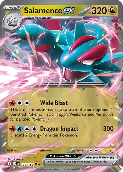 Salamence ex - 114/159 - SV09 Journey Together - Holofoil - Near Mint (NM)