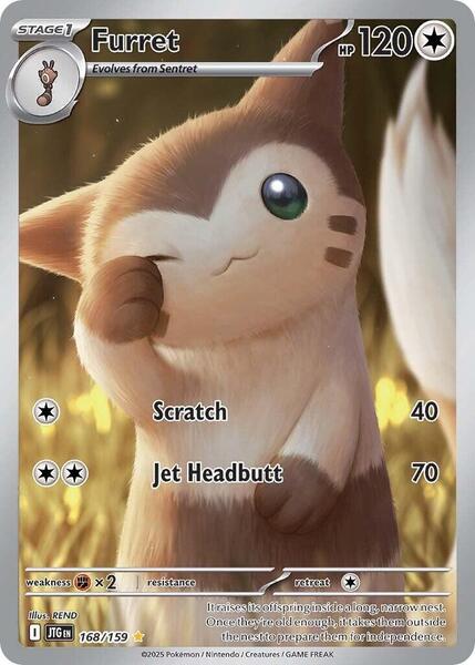 Furret - 168/159 - SV09 Journey Together - Holofoil - Near Mint (NM)