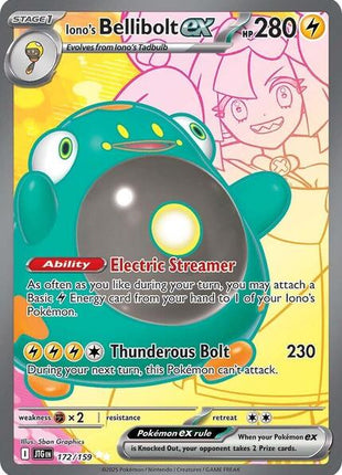 Iono's Bellibolt ex - 172/159 - SV09 Journey Together - Holofoil - Near Mint (NM)