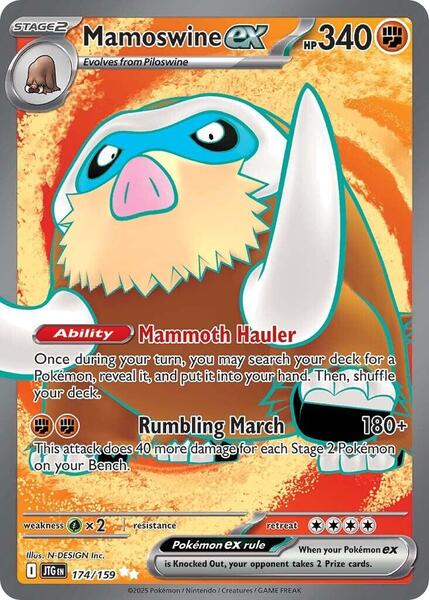 Mamoswine ex - 174/159 - SV09 Journey Together - Holofoil - Near Mint (NM)