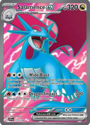 Salamence ex - 177/159 - SV09 Journey Together - Holofoil - Near Mint (NM)