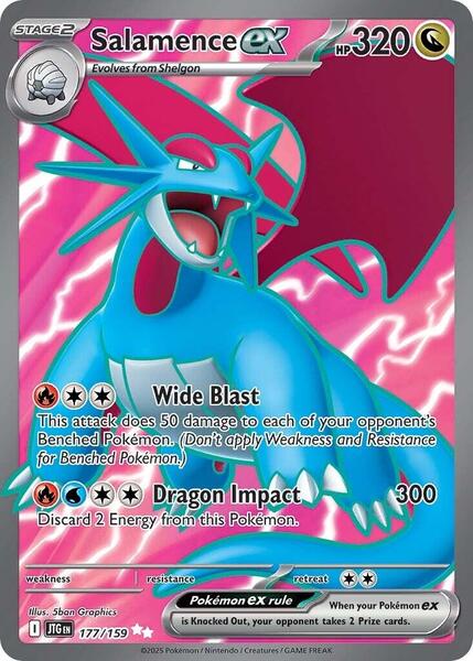 Salamence ex - 177/159 - SV09 Journey Together - Holofoil - Near Mint (NM)