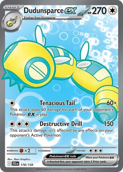 Dudunsparce ex - 178/159 - SV09 Journey Together - Holofoil - Near Mint (NM)