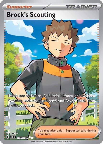 Brock's Scouting - 179/159 - SV09 Journey Together - Holofoil - Moderately Played (MP)