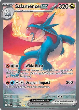 Salamence ex - 187/159 - SV09 Journey Together - Holofoil - Near Mint (NM)