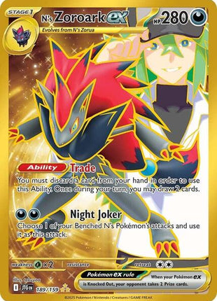 N's Zoroark ex - 189/159 - SV09 Journey Together - Holofoil - Near Mint (NM)