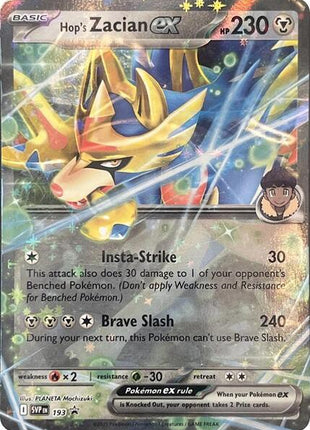 Hop's Zacian ex - SVP193 - SV Scarlet and Violet Promo Cards - Holofoil - Near Mint (NM)
