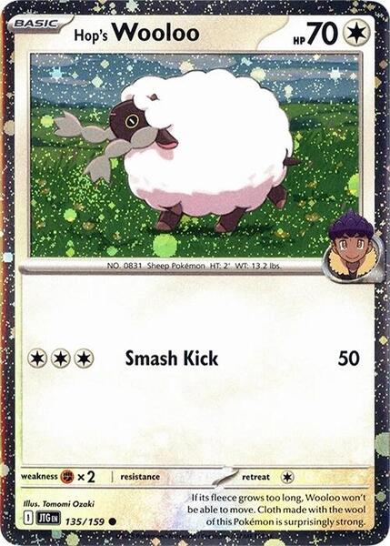 Hop's Wooloo - 135/159 (Cosmos Holo) - Miscellaneous Cards and Products - Holofoil - Near Mint (NM)