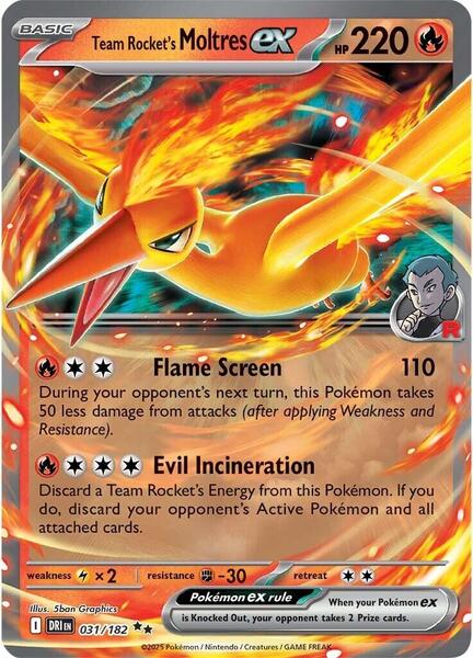 Team Rocket's Moltres ex - SV10 Destined Rivals - Holofoil - Near Mint (NM)