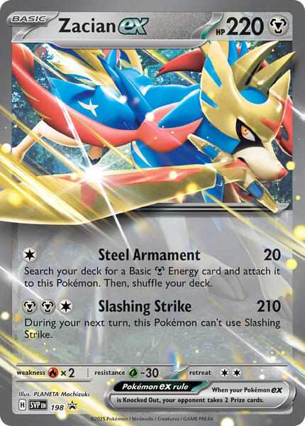 Zacian ex - 198 - SV Scarlet and Violet Promo Cards - Holofoil - Lightly Played (LP)