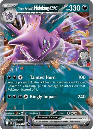 Team Rocket's Nidoking ex - 119/182 - SV10 Destined Rivals - Holofoil - Near Mint (NM)