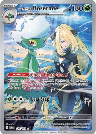 Cynthia's Roserade - 184/182 - SV10 Destined Rivals - Holofoil - Near Mint (NM)