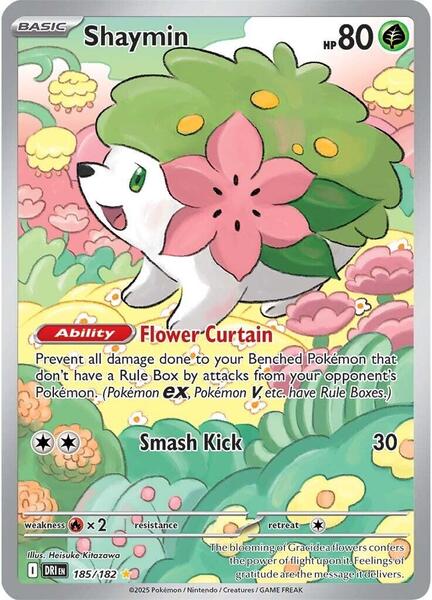 Shaymin - 185/182 - SV10 Destined Rivals - Holofoil - Near Mint (NM)