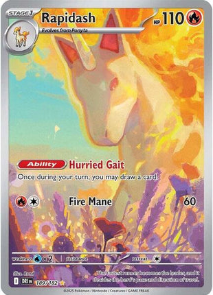 Rapidash - 189/182 - SV10 Destined Rivals - Holofoil - Near Mint (NM)