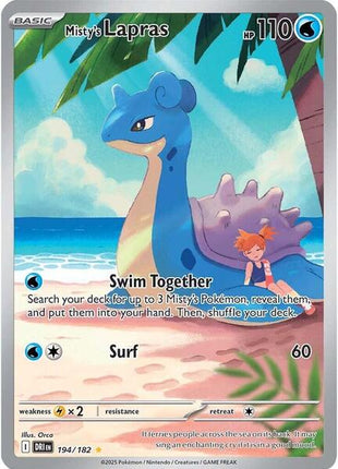 Misty's Lapras - 194/182 - SV10 Destined Rivals - Holofoil - Near Mint (NM)