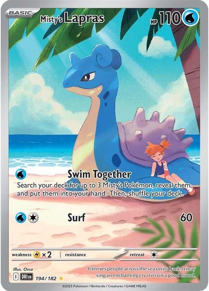 Misty's Lapras - 194/182 - SV10 Destined Rivals - Holofoil - Near Mint (NM)