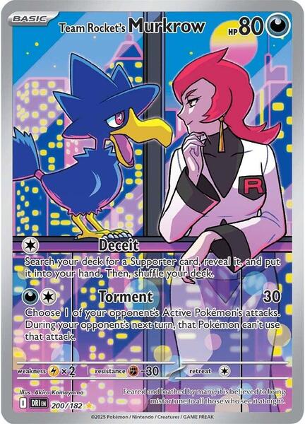 Team Rocket's Murkrow - 200/182 - SV10 Destined Rivals - Holofoil - Near Mint (NM)