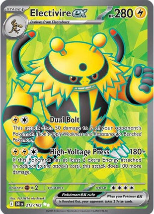 Electivire ex - 212/182 - SV10 Destined Rivals - Holofoil - Near Mint (NM)
