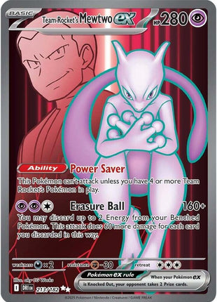 Team Rocket's Mewtwo ex - 213/182 - SV10 Destined Rivals - Holofoil - Near Mint (NM)