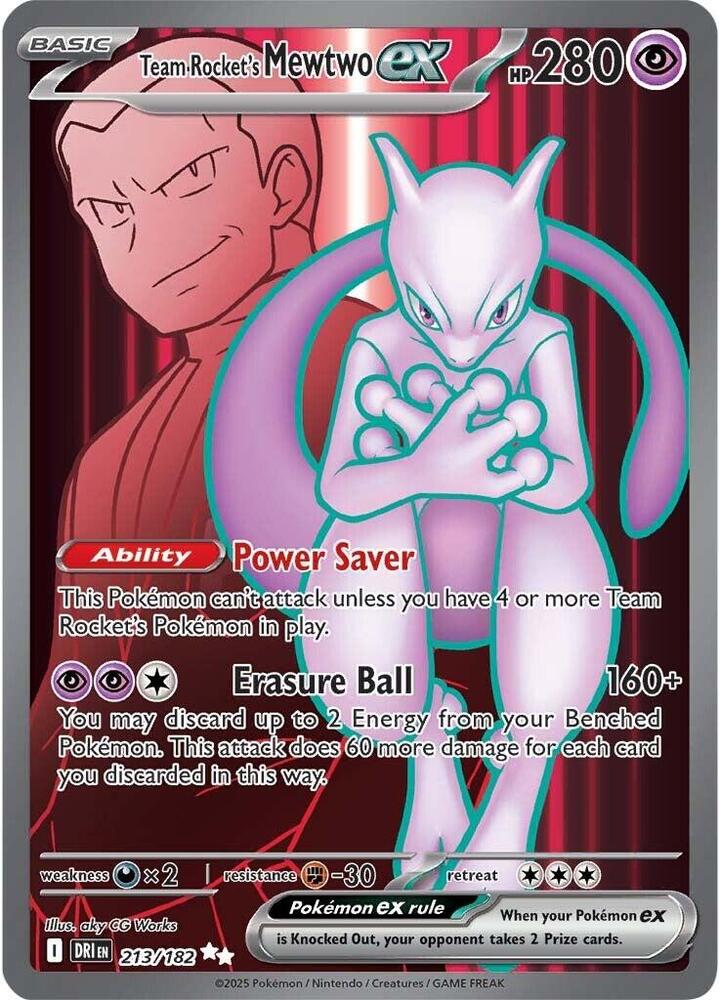mewtwo pokemon card sale Team Rocket's Mewtwo ex - 213/182 - SV10 Destined Rivals - Holofoil - – XPcollect