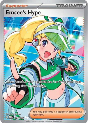 Emcee's Hype - 220/182 - SV10 Destined Rivals - Holofoil - Near Mint (NM)