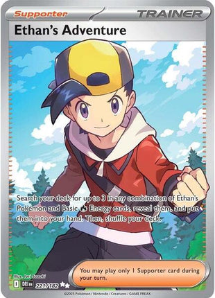 Ethan's Adventure - 221/182 - SV10 Destined Rivals - Holofoil - Near Mint (NM)