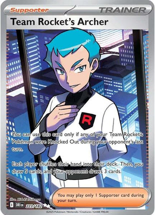 Team Rocket's Archer - 223/182 - SV10 Destined Rivals - Holofoil - Near Mint (NM)