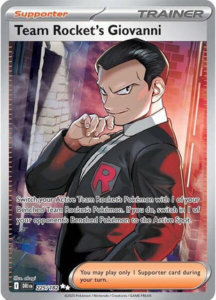 Team Rocket's Giovanni - 225/182 - SV10 Destined Rivals - Holofoil - Near Mint (NM)