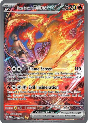 Team Rocket's Moltres ex - 229/182 - SV10 Destined Rivals - Holofoil - Near Mint (NM)
