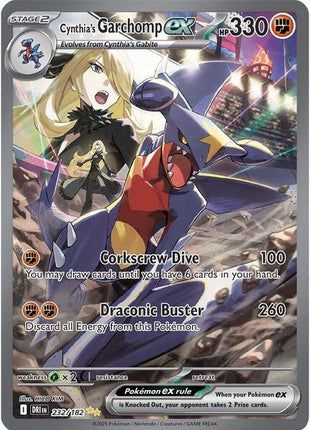 Cynthia's Garchomp ex - 232/182 - SV10 Destined Rivals - Holofoil - Near Mint (NM)