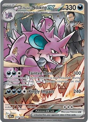 Team Rocket's Nidoking ex - 233/182 - SV10 Destined Rivals - Holofoil - Near Mint (NM)