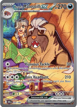 Arven's Mabosstiff ex - 235/182 - SV10 Destined Rivals - Holofoil - Near Mint (NM)