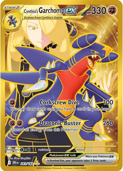 Cynthia's Garchomp ex - 241/182 - SV10 Destined Rivals - Holofoil - Near Mint (NM)
