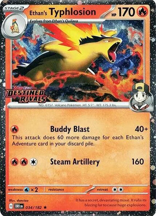 Ethan's Typhlosion (Prerelease) - SV10 Destined Rivals - Holofoil - Near Mint (NM)