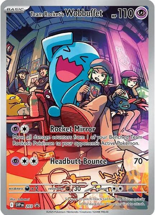 Team Rocket's Wobbuffet - SV Scarlet and Violet Promo Cards - Holofoil - Heavily Played (HP)